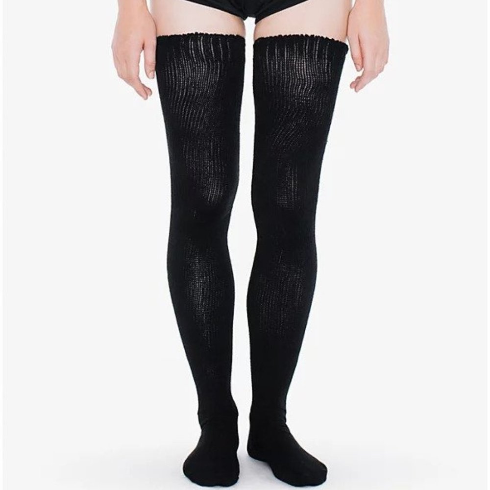 Black American Apparel Thigh-High Socks